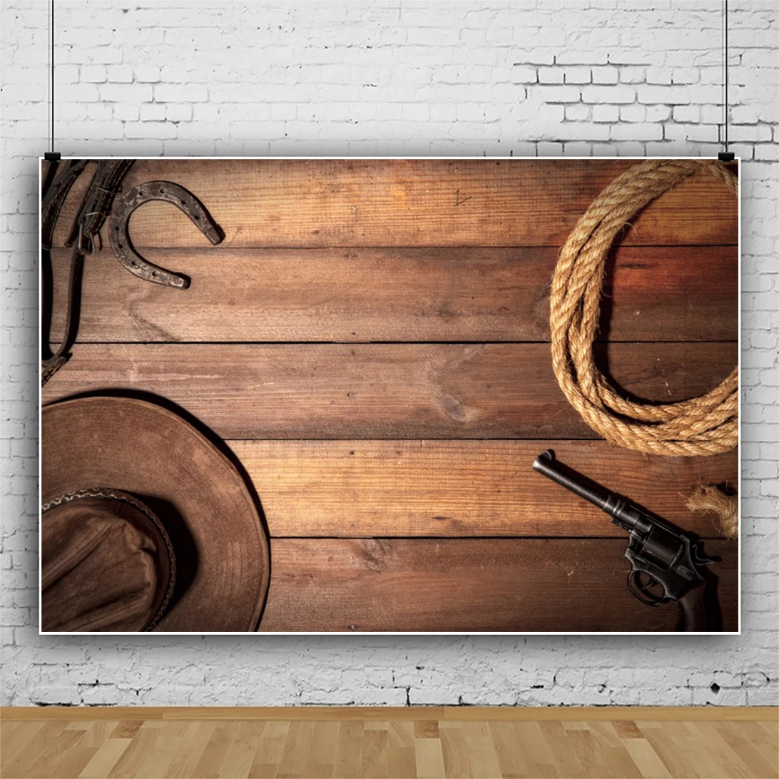 Laeacco Old Dark Wood Board West Cowboy Hat Pistol Party Customzied Poster Portrait Photo Background Photo Backdrop Photostudio
Laeacco Old Dark Wood Board West Cowboy Hat Pistol Party Customzied Poster Portrait Photo Background Photo Backdrop Photostudio