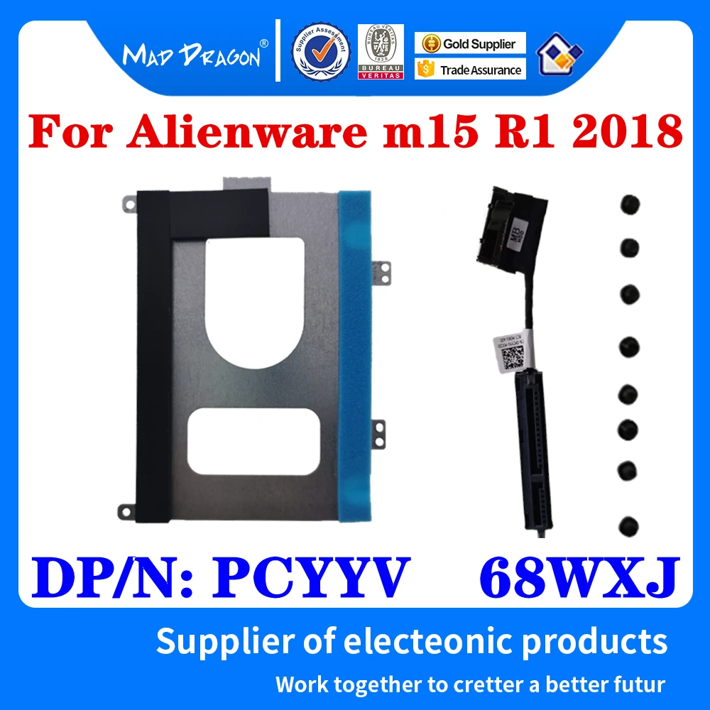 New Original SSD SATA Hard Drive Cable PCYYV 0PCYYV 2.5" HDD Caddy Bracket 68WXJ 068WXJ For Dell Alienware M15 R1 ALW15M 2018
New Original SSD SATA Hard Drive Cable PCYYV 0PCYYV 2.5" HDD Caddy Bracket 68WXJ 068WXJ For Dell Alienware M15 R1 ALW15M 2018