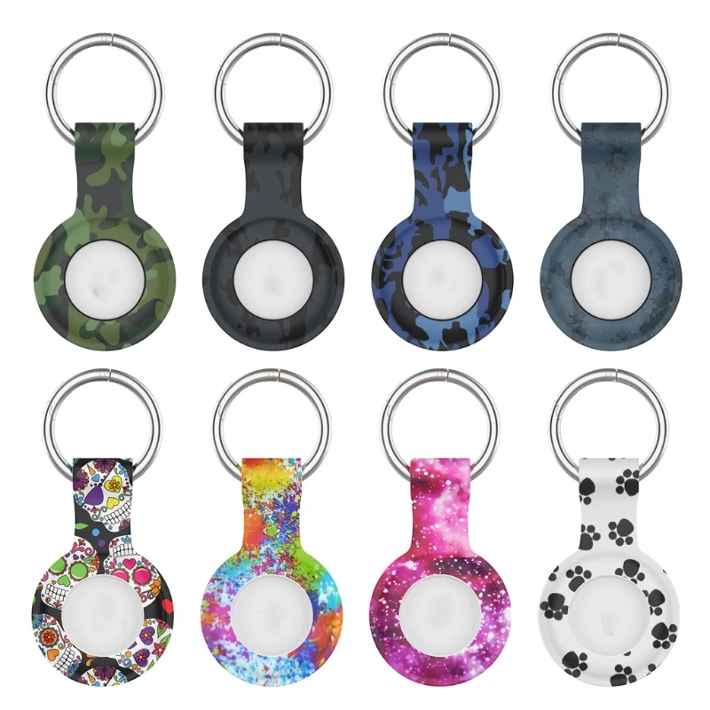 Silicone Protector Cover with Keychain For AirTags Shockproof Anti-scratch Anti-fall Silicone Protective Case Shell For Air Tag 
Silicone Protector Cover with Keychain For AirTags Shockproof Anti-scratch Anti-fall Silicone Protective Case Shell For Air Tag