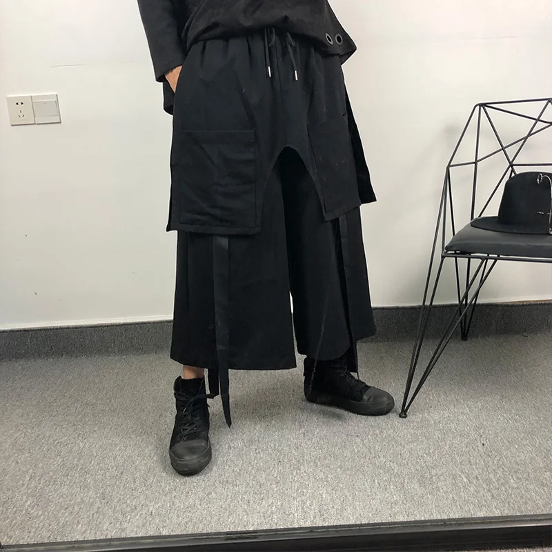 Men's Wide-Leg Pants Autumn Winter New Pure Color Elastic Waist Loose Harlan Pants False Two Straight Tube Skirt Pants
Men's Wide-Leg Pants Autumn Winter New Pure Color Elastic Waist Loose Harlan Pants False Two Straight Tube Skirt Pants