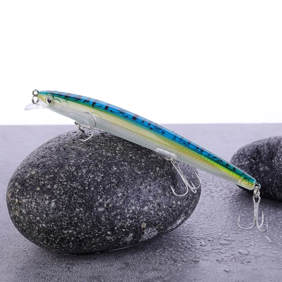 WALK FISH приманка в виде гольяна лазерная плавающая искусственная с 3D глазами 13 см 14