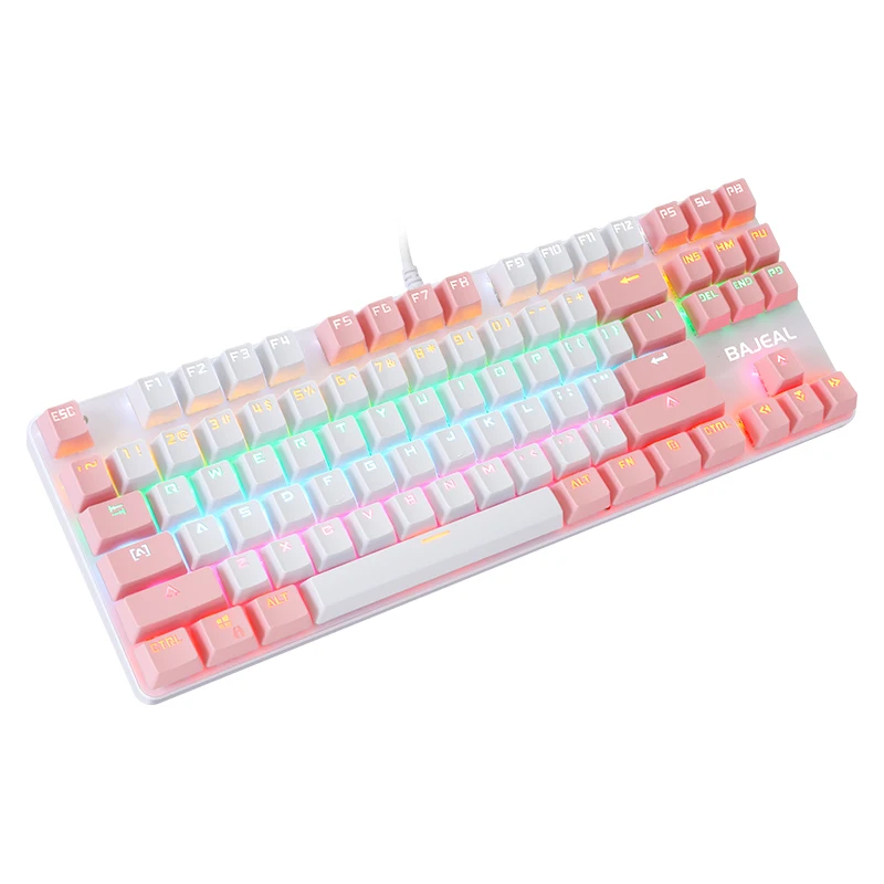New 87 Keys Mechanical E-sports Gaming Keyboard Green Axis Gaming Keyboard Ergonomic Design Two-color Waterproof Wired Keyboar
New 87 Keys Mechanical E-sports Gaming Keyboard Green Axis Gaming Keyboard Ergonomic Design Two-color Waterproof Wired Keyboar