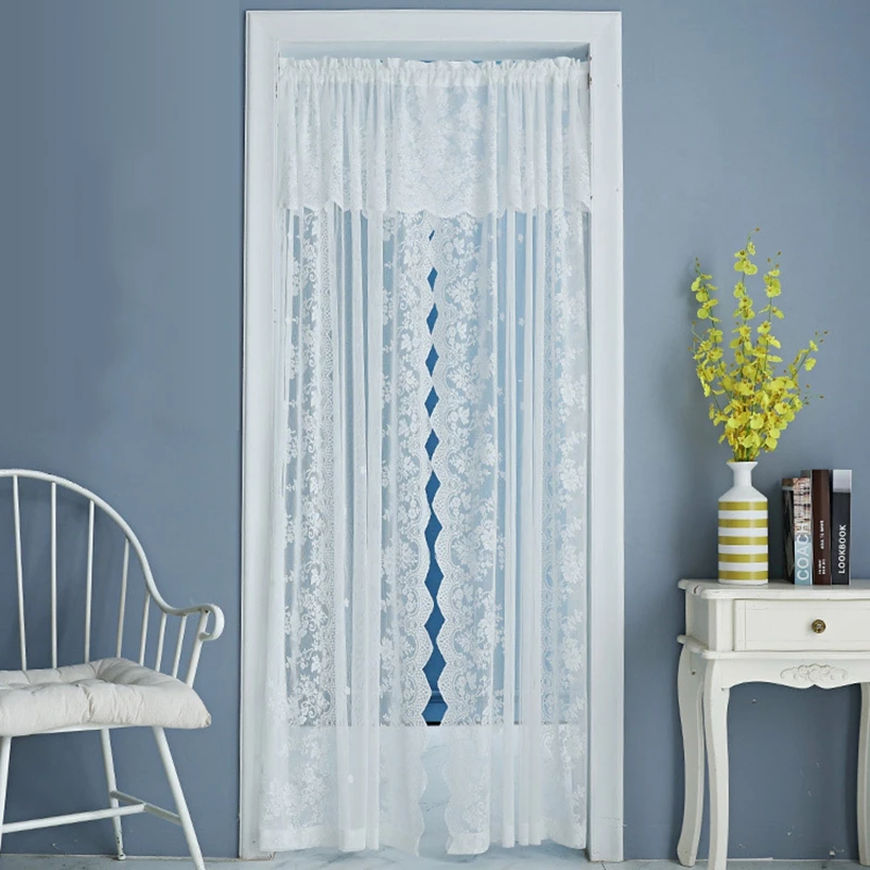 French Romantic White Lace Valance Door Curtain for Princess Girls Bedroom Sheer Curtain for Kitchen Divider Window Panels ZH014
French Romantic White Lace Valance Door Curtain for Princess Girls Bedroom Sheer Curtain for Kitchen Divider Window Panels ZH014
