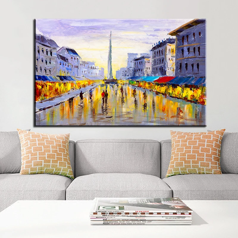 Romantic City Pedestrian Colorful Landscape Abstract Oil Painting Print on Canvas Poster Print Wall Picture for Living RoomDecor
Romantic City Pedestrian Colorful Landscape Abstract Oil Painting Print on Canvas Poster Print Wall Picture for Living RoomDecor