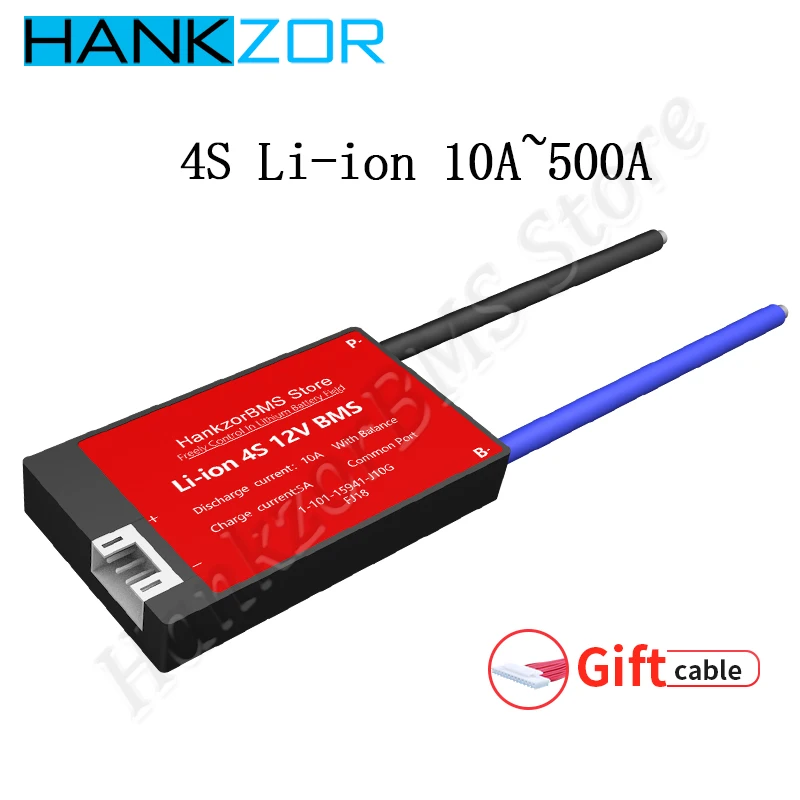 HANKZOR BMS 4S 12V 10A 60A 80A 100A 200A 300A 400A 500A для 3 7 V литий ионный аккумулятор 18650 PCM с баланса Lipo