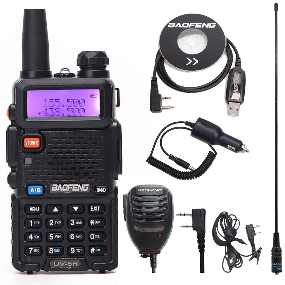 BaoFeng UV-5R VHF/UHF136-174Mhz&400-520Mhz Dual Band Walkie Talkie Two way radio Baofeng Handheld UV5R CB Portable Ham Radio
BaoFeng UV-5R VHF/UHF136-174Mhz&400-520Mhz Dual Band Walkie Talkie Two way radio Baofeng Handheld UV5R CB Portable Ham Radio