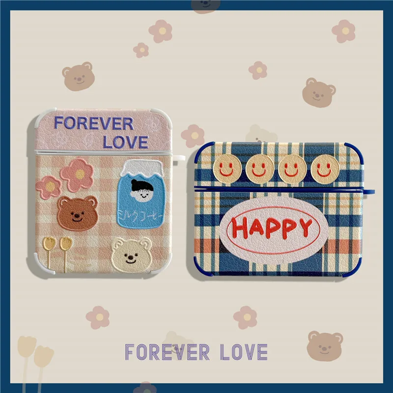 For Airpods Pro Cute Cartoon Bear Soft Earphone Cases for Apple Airpods 1 2 Pro Cover Headphone Protection Leather Texture Funda
For Airpods Pro Cute Cartoon Bear Soft Earphone Cases for Apple Airpods 1 2 Pro Cover Headphone Protection Leather Texture Funda