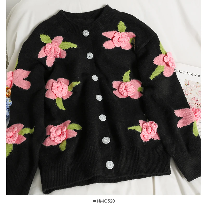 Spring Autumn Flower Sweater Women Vintage Embroidery Print Sweater Cardigan Woman Single Breasted Tops Button Up Knit Cardigan
Spring Autumn Flower Sweater Women Vintage Embroidery Print Sweater Cardigan Woman Single Breasted Tops Button Up Knit Cardigan