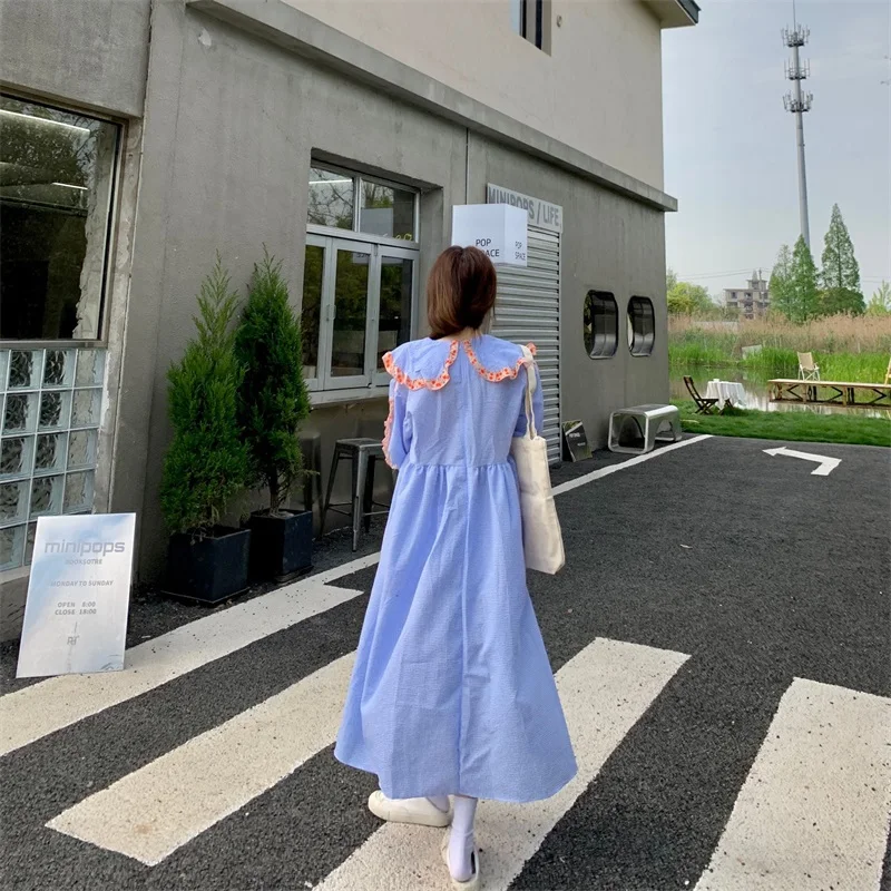 Japanese Kawaii Red Blue Women Dress Spring Summer Elegant Plaid One-Piece Sweet Peter Pan Collar Ruffles Ladies Dress Vestidos
Japanese Kawaii Red Blue Women Dress Spring Summer Elegant Plaid One-Piece Sweet Peter Pan Collar Ruffles Ladies Dress Vestidos
