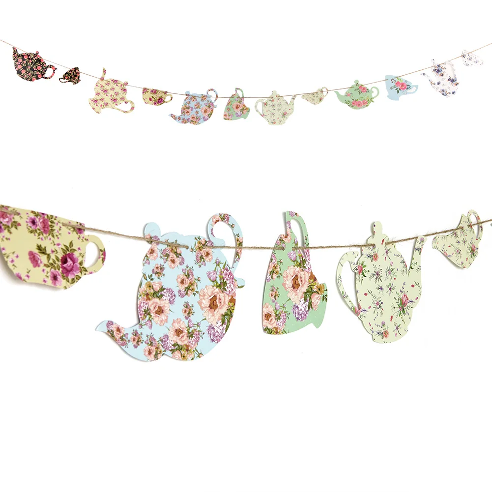 Party Decoration Garland Floral Printable Tea Pot Tea Cup Banner For Thanksgiving Day Mother's Day Tea Birthday Decor
Party Decoration Garland Floral Printable Tea Pot Tea Cup Banner For Thanksgiving Day Mother's Day Tea Birthday Decor