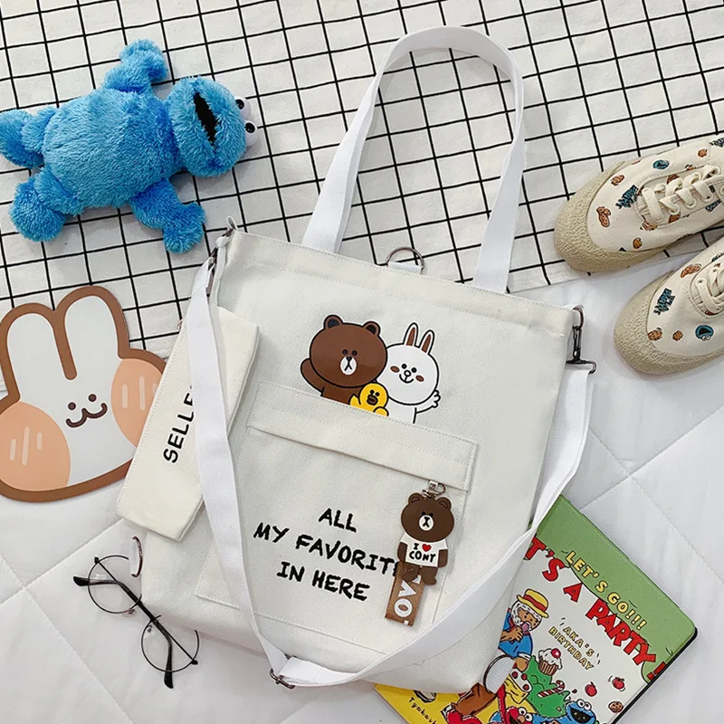 Canvas bag women's single shoulder student tote bag Korean fashion large capacity messenger bag backpack women
Canvas bag women's single shoulder student tote bag Korean fashion large capacity messenger bag backpack women