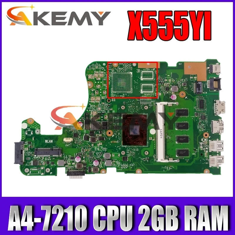 Akemy для ASUS X555DG X555YI X555Y x555d оригинальная материнская плата X555YI Φ с процессором A4-7210, 2 Гб ОЗУ, тест full 100%
Akemy для ASUS X555DG X555YI X555Y x555d оригинальная материнская плата X555YI Φ с процессором A4-7210, 2 Гб ОЗУ, тест full 100%