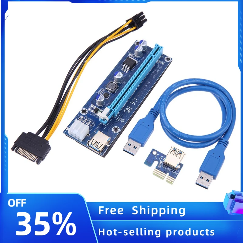 60cm PCI-E Riser Express 1X 16X PCI-E USB3.0 Riser 009S Adapter Card Extension Cable for BTC Miner
60cm PCI-E Riser Express 1X 16X PCI-E USB3.0 Riser 009S Adapter Card Extension Cable for BTC Miner