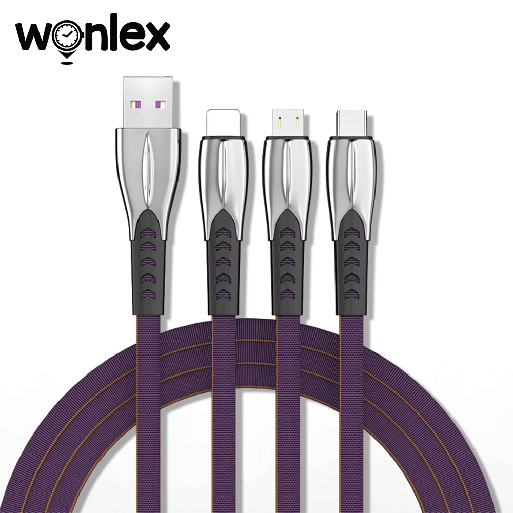 Wonlex 2pcs Charge Cables for Lightning Mobile Phone 3 in 1 Micro USB Type C Data Cable USB-C Charger Cord Android Charging Wire 
Wonlex 2pcs Charge Cables for Lightning Mobile Phone 3 in 1 Micro USB Type C Data Cable USB-C Charger Cord Android Charging Wire