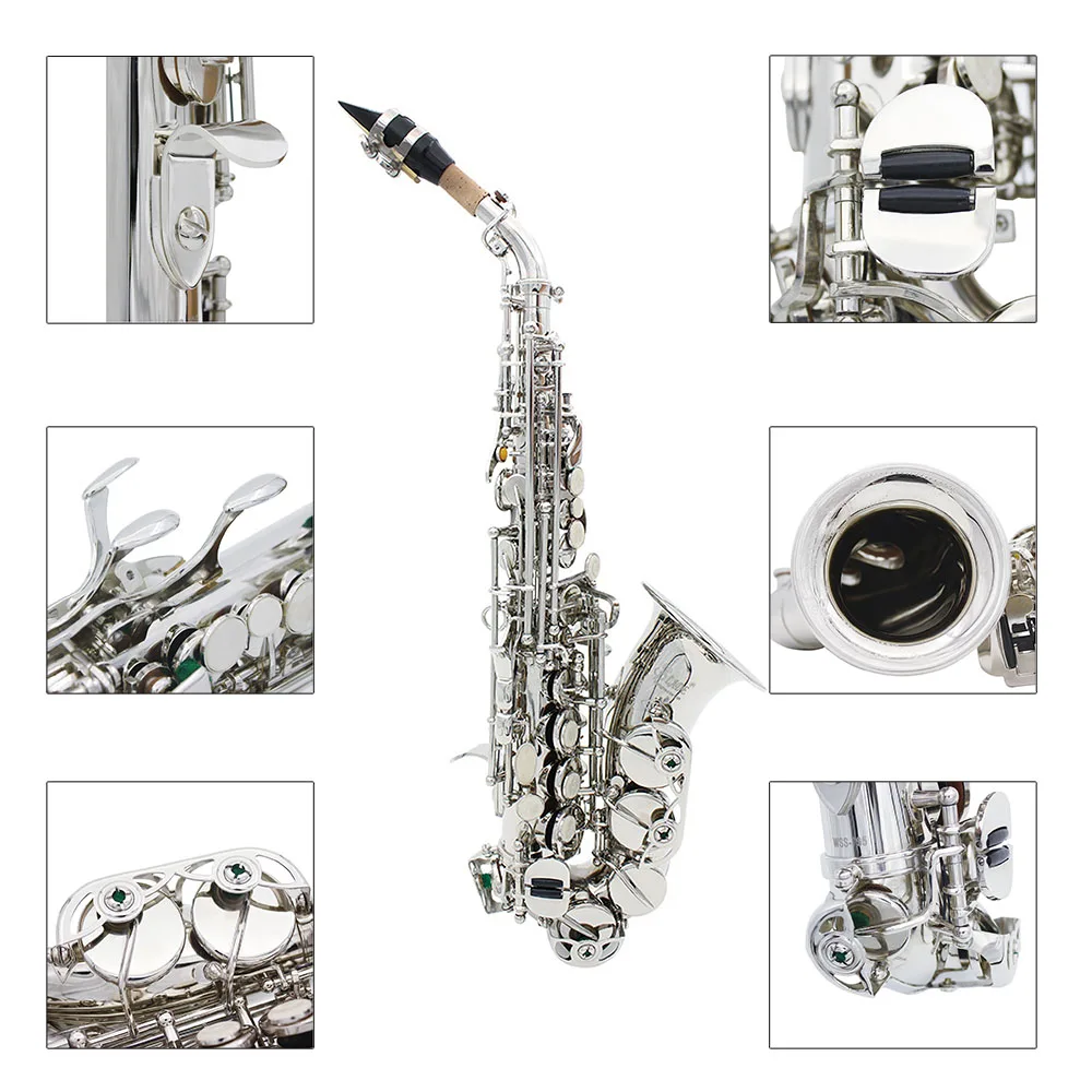 LADE Brass Golden Carve Pattern Bb Bend Althorn Soprano Saxophone Sax Pearl White Shell Buttons Wind Instrument
LADE Brass Golden Carve Pattern Bb Bend Althorn Soprano Saxophone Sax Pearl White Shell Buttons Wind Instrument