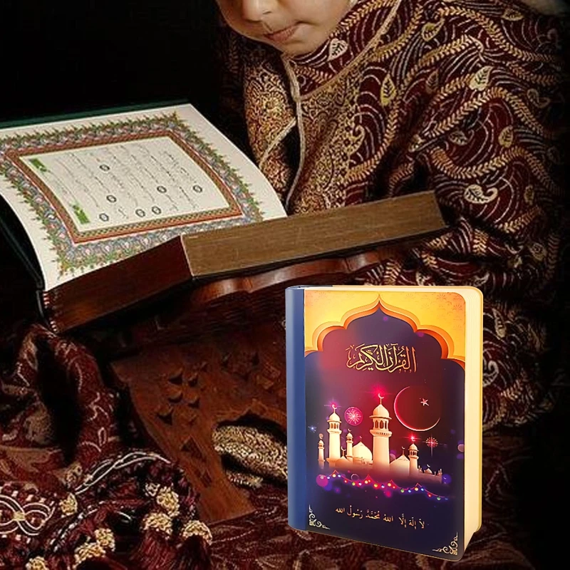 Quran Bluetooth Speaker Creative Book Light APP Remote Control Night Light with Quran Recitation Translation Loudspeaker Muslim
Quran Bluetooth Speaker Creative Book Light APP Remote Control Night Light with Quran Recitation Translation Loudspeaker Muslim
