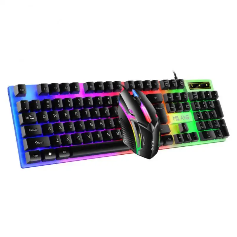 T6 Wired Gaming Keyboards 104 Keys Rainbow Backlight USB Ergonomic Gaming Keyboard And Mouse Set For PC Laptop клавиатура 2021
T6 Wired Gaming Keyboards 104 Keys Rainbow Backlight USB Ergonomic Gaming Keyboard And Mouse Set For PC Laptop клавиатура 2021