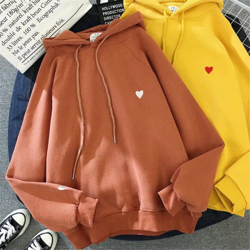 Long Sleeve Female Casual Pullover Winter Women Fashion Hoody Sweatshirt Embroidery Harajuku Love Heart Fleece Lady Hoodie Loose
Long Sleeve Female Casual Pullover Winter Women Fashion Hoody Sweatshirt Embroidery Harajuku Love Heart Fleece Lady Hoodie Loose