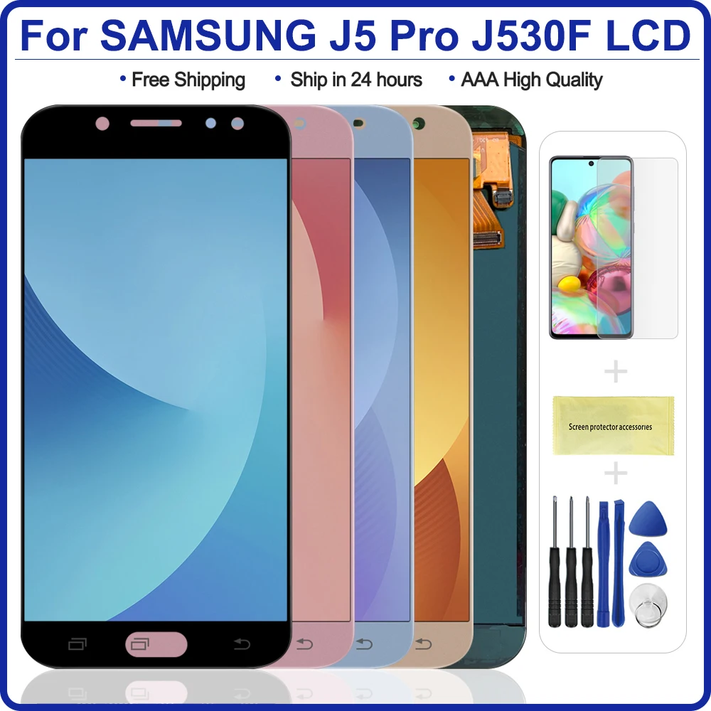 100% протестированный J530 ЖК дисплей для Samsung J5 2017 сенсорный экран дигитайзер сборка