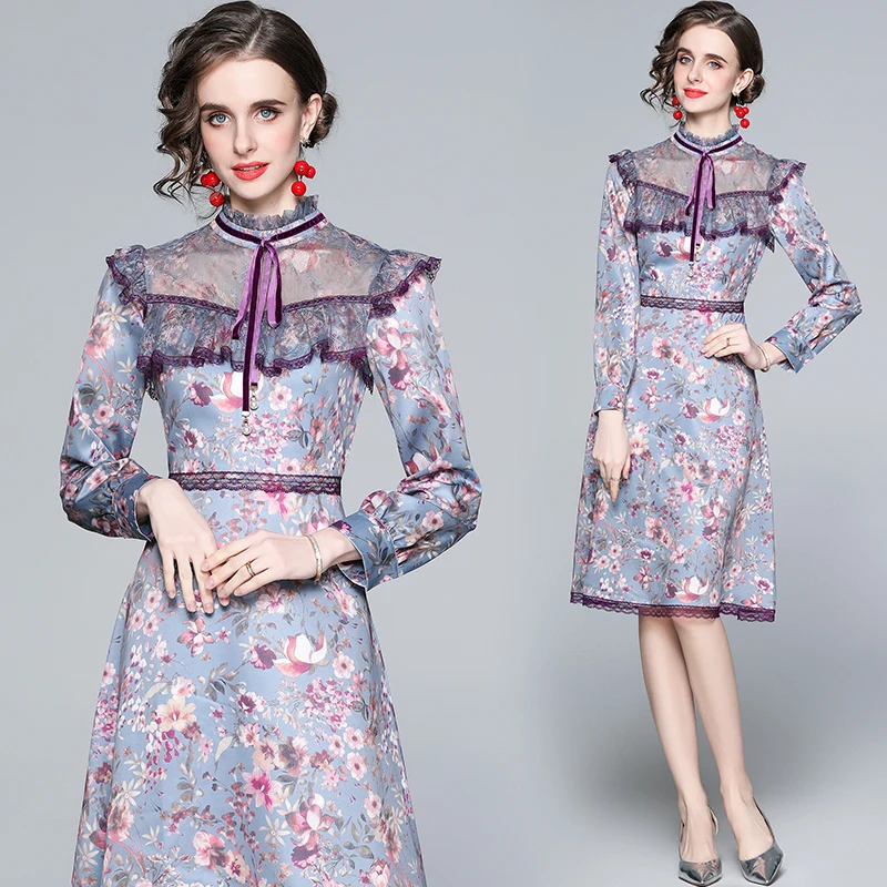 Simgent Women Dress Lace Up Mesh Patchwork Bow Long Sleeve Knee Length Elegant A Line Dresses Vestidos Femme Robe SG13222
Simgent Women Dress Lace Up Mesh Patchwork Bow Long Sleeve Knee Length Elegant A Line Dresses Vestidos Femme Robe SG13222