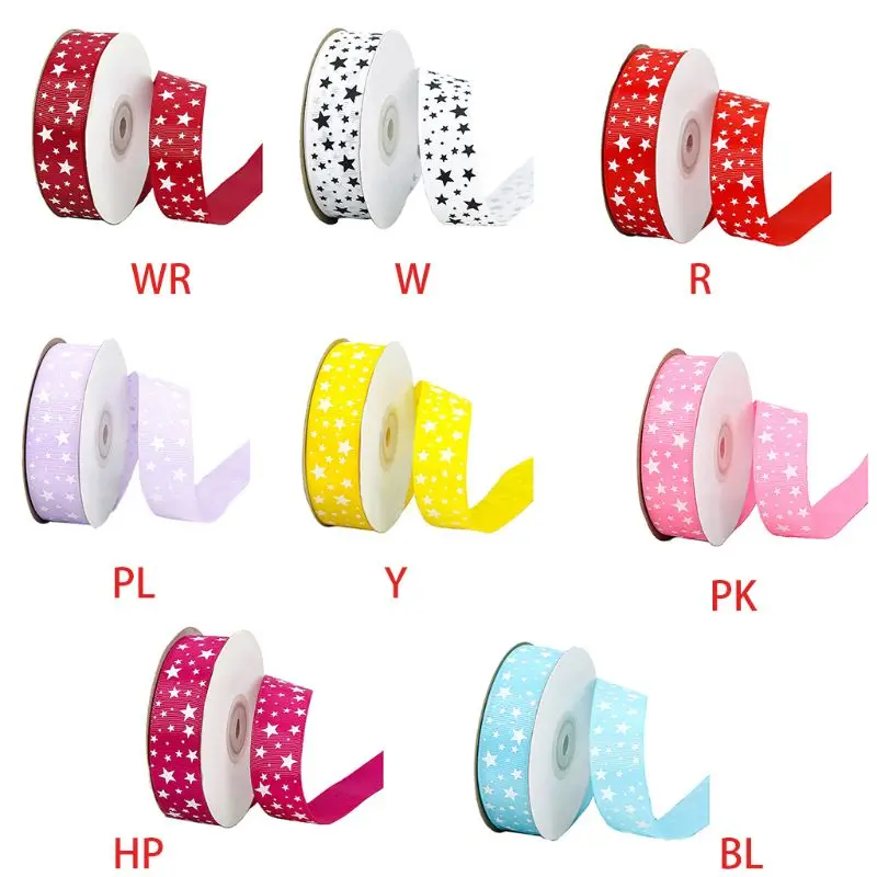 24 Yards 1 Inch Wide Stars Printed Grosgrain Ribbon Roll DIY Hair Bow Craft for Gift Wrapping Wedding Party Decoration 
24 Yards 1 Inch Wide Stars Printed Grosgrain Ribbon Roll DIY Hair Bow Craft for Gift Wrapping Wedding Party Decoration