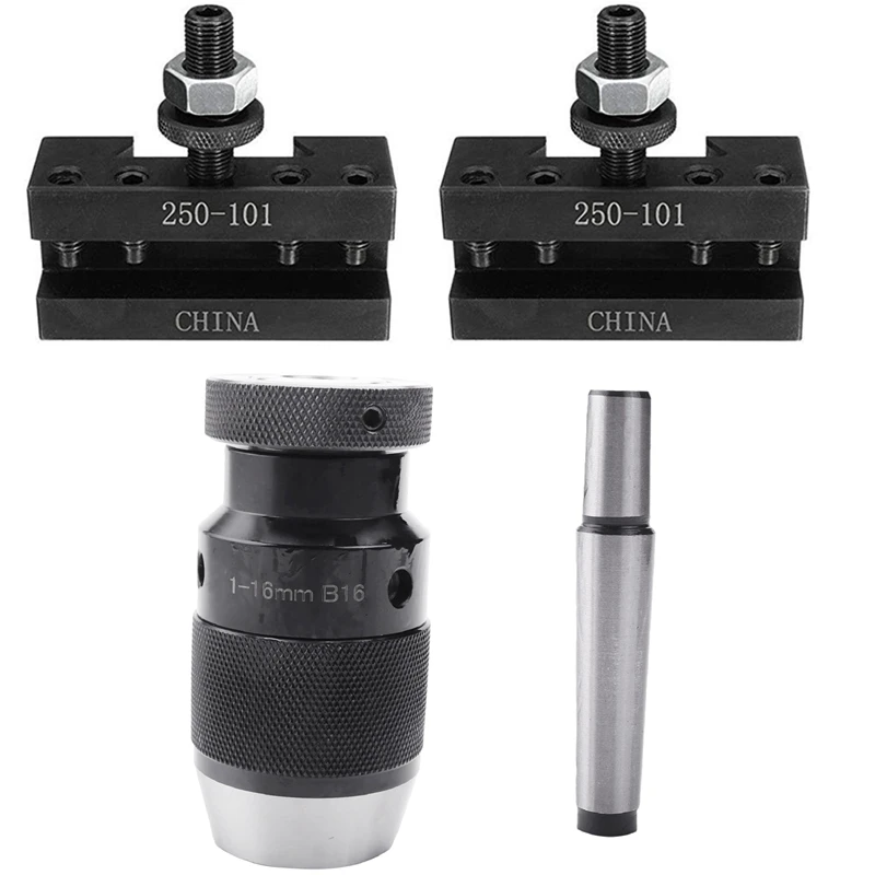 MT2 B16 Keyless Drill Chuck Self Tighten B16 (1-13mm) with 2PCS Quick Change Turning and Facing Holder 250-101
MT2 B16 Keyless Drill Chuck Self Tighten B16 (1-13mm) with 2PCS Quick Change Turning and Facing Holder 250-101