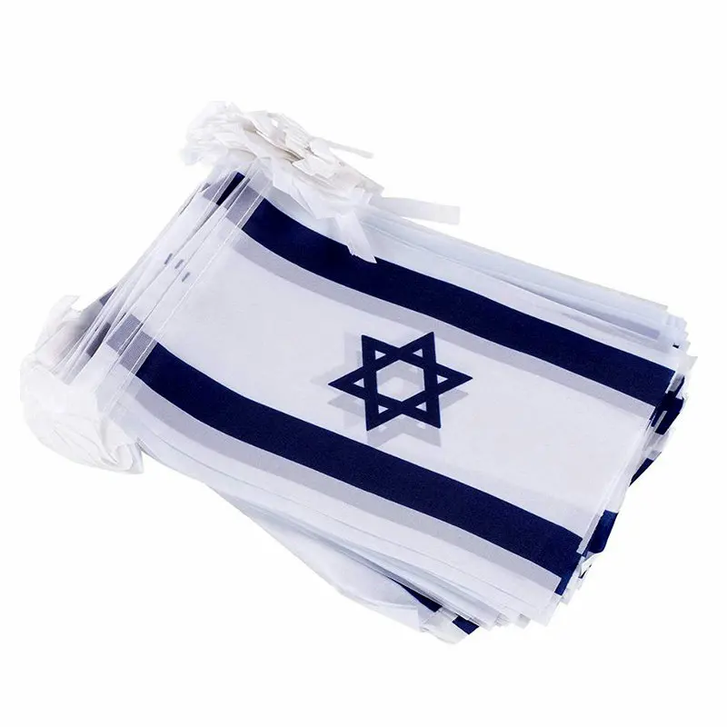 

ZXZ Israel bunting flags 20pcs Pennant ISR ISRA Israel String Banner Buntings Festival Party Holiday