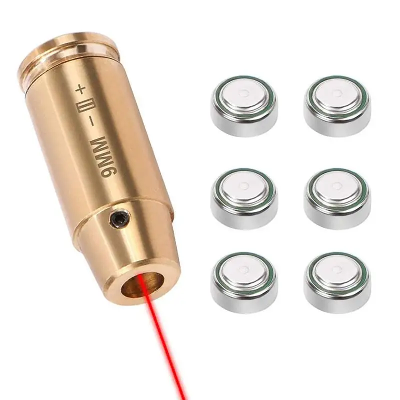 Tactical 9mm Red Dot Laser Brass Boresight CAL Cartridge Bore Sighter Collimator Boresighter For Scope Hunting
Tactical 9mm Red Dot Laser Brass Boresight CAL Cartridge Bore Sighter Collimator Boresighter For Scope Hunting