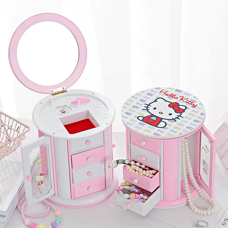 Multifunctional Three Drawer Storage Box with Makeup Mirror Jewelry Box Cartoon Music Box Girl Gift Hairpin Jewelry Storage
Multifunctional Three Drawer Storage Box with Makeup Mirror Jewelry Box Cartoon Music Box Girl Gift Hairpin Jewelry Storage