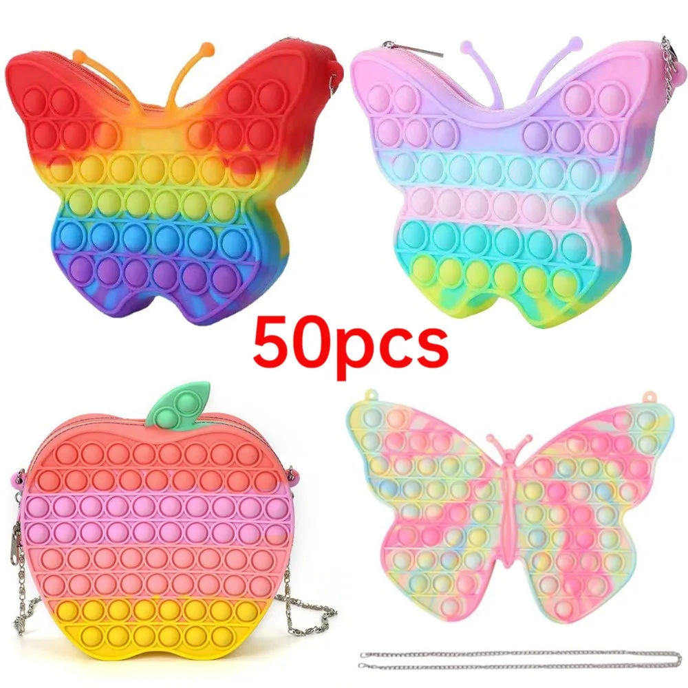 New Model Wholesale Kawaii Bag Fidget Toys Rainbow Push Bubble 50pcs Children Anti-Stress Toy Shoulder Bag Girls Gifts
New Model Wholesale Kawaii Bag Fidget Toys Rainbow Push Bubble 50pcs Children Anti-Stress Toy Shoulder Bag Girls Gifts
