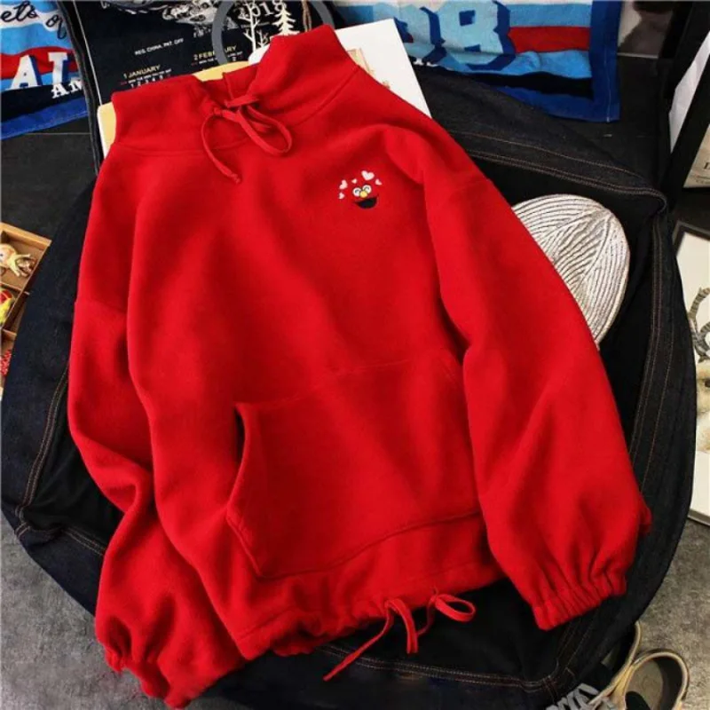 Cartoon Loose Women Hoodies Sweatshirt Autumn Pockets Embroidered Female Oversize Sweatshirts 2021 Woman Clothes Winter
Cartoon Loose Women Hoodies Sweatshirt Autumn Pockets Embroidered Female Oversize Sweatshirts 2021 Woman Clothes Winter