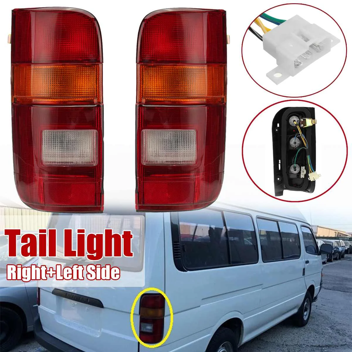 Pair LED Tail Rear Light for Toyota Hiace Van 100 Series RZH 1989~2005 Left and Right Brake Stop Lights Lamp Taillight
Pair LED Tail Rear Light for Toyota Hiace Van 100 Series RZH 1989~2005 Left and Right Brake Stop Lights Lamp Taillight
