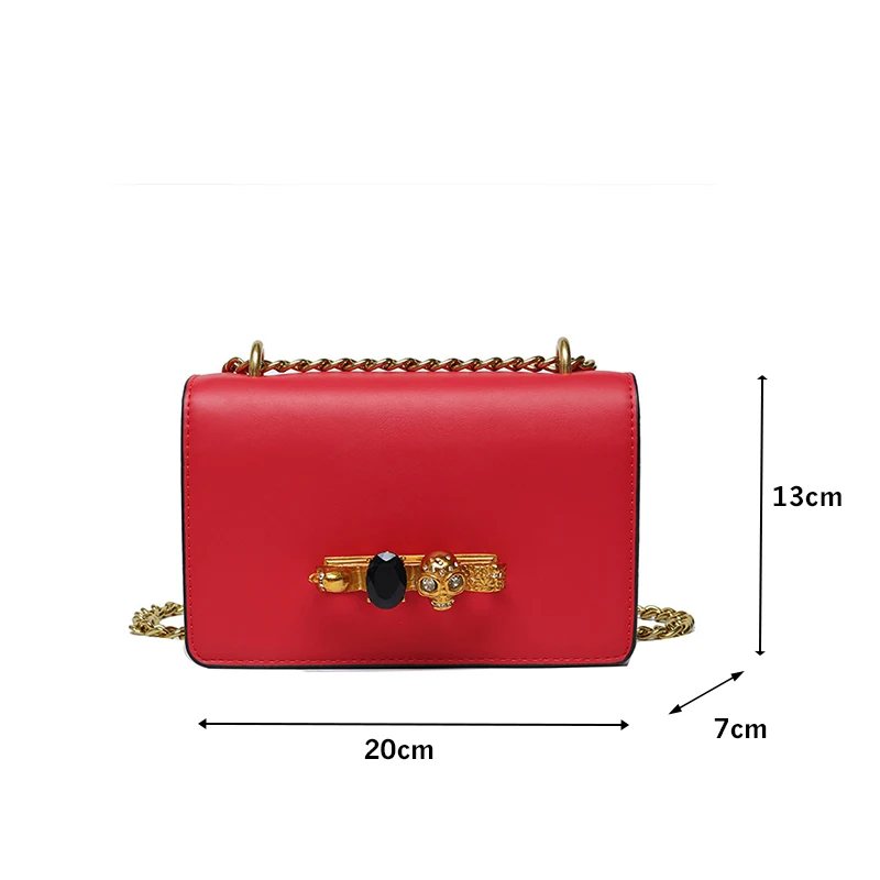 Women's Fashion Skull Chain Shoulder Messenger Bags Luxury Small Square Bags Exquisite Leather Crossbody Bags For 2021 Summer
Women's Fashion Skull Chain Shoulder Messenger Bags Luxury Small Square Bags Exquisite Leather Crossbody Bags For 2021 Summer