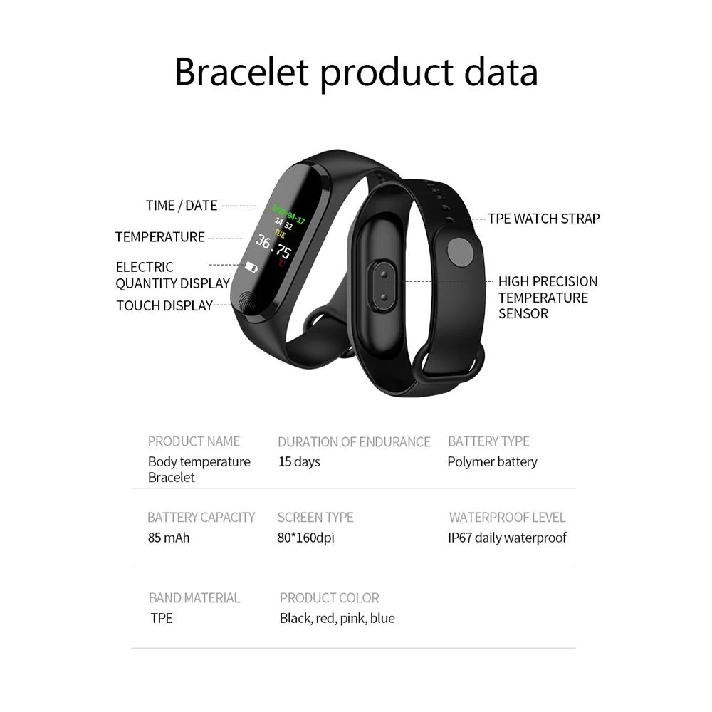 Intelligent Wristband Portable Smart Wristband Waterproof Fitness Tracker Colorful Screen Fitness Bracelet Black Smart Watch
Intelligent Wristband Portable Smart Wristband Waterproof Fitness Tracker Colorful Screen Fitness Bracelet Black Smart Watch