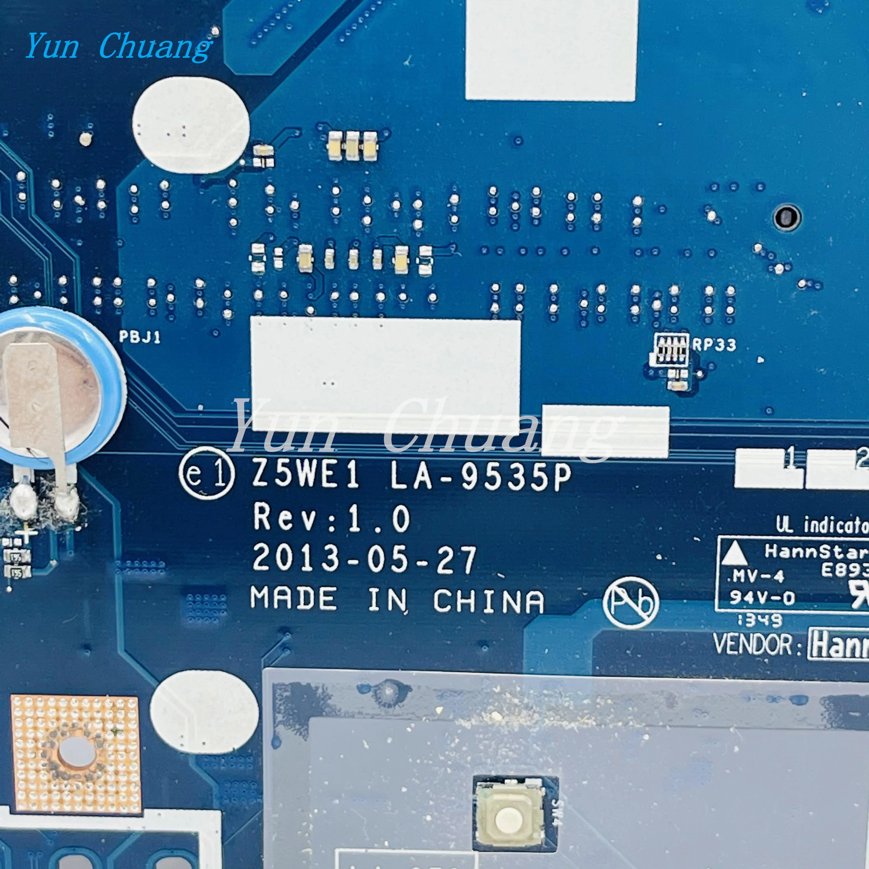 Материнская плата Z5WE1 для ноутбука с 100% u/2117U CPU DDR3 полностью протестирована |