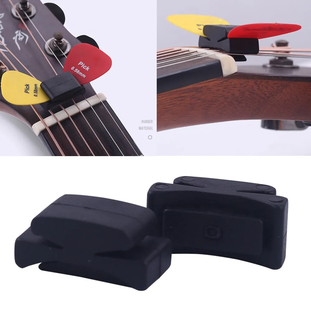 Black Rubber Guitar Pick Holder Fix On Headstock For Guitar Bass Picks Holder Ukulele Alice Guitar Parts Accessories
Black Rubber Guitar Pick Holder Fix On Headstock For Guitar Bass Picks Holder Ukulele Alice Guitar Parts Accessories
