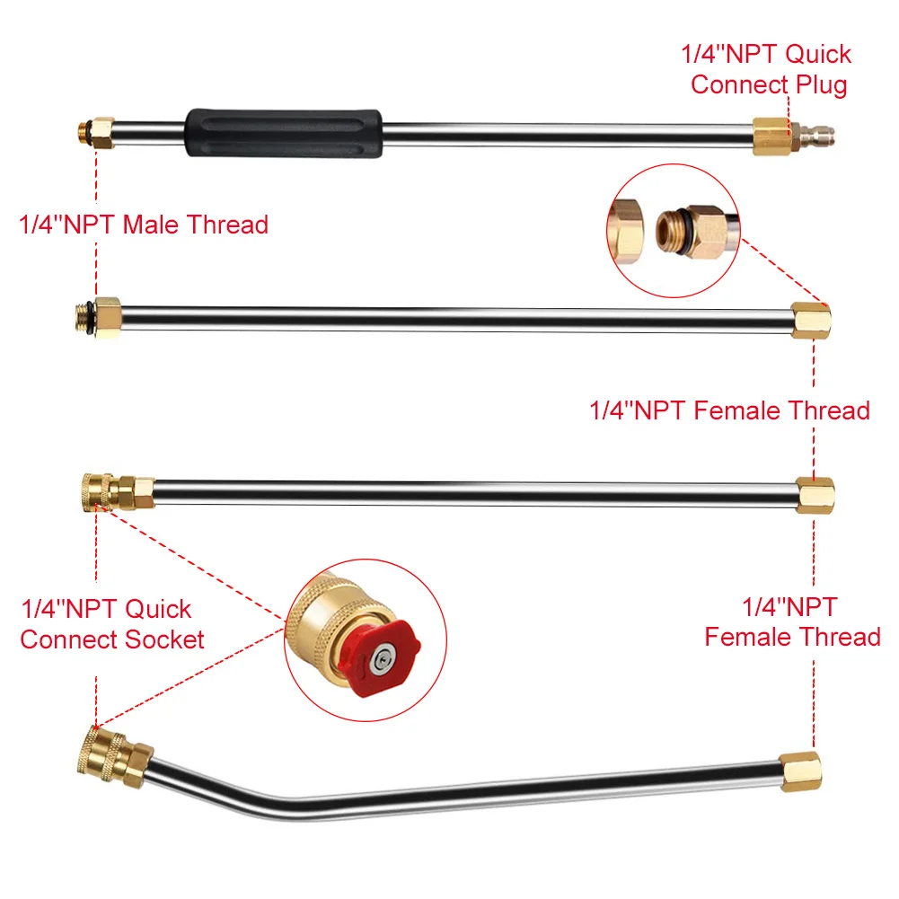 7pcs Car Washing Replacement Rustproof Tool Pressure Washer Quick Connect Universal With Spray Nozzle Rod Extension Wand Set
7pcs Car Washing Replacement Rustproof Tool Pressure Washer Quick Connect Universal With Spray Nozzle Rod Extension Wand Set