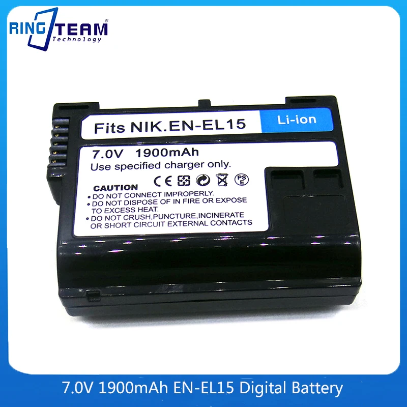 EN-EL15 For NiKon Z6 Z7 D610 D750 D800 D810 D810A D7000 D7100 D7200 1 V1 DSLR Cameras EN-EL15B ENEL15 Digital Battery Pack
EN-EL15 For NiKon Z6 Z7 D610 D750 D800 D810 D810A D7000 D7100 D7200 1 V1 DSLR Cameras EN-EL15B ENEL15 Digital Battery Pack
