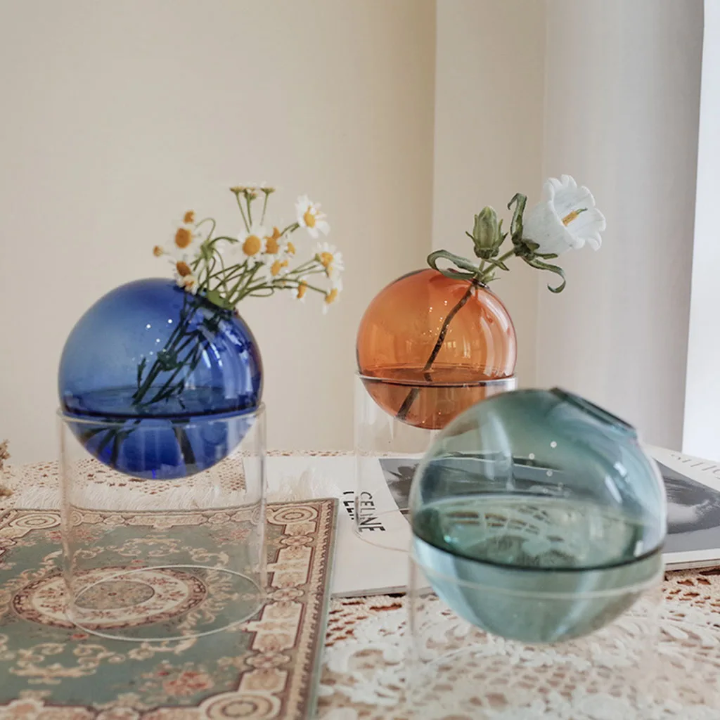Round Glass Vase Potted Decoration Nordic Style Decorative Vase Hydroponic Terrarium Arrangement Container Flower Table Vase
Round Glass Vase Potted Decoration Nordic Style Decorative Vase Hydroponic Terrarium Arrangement Container Flower Table Vase