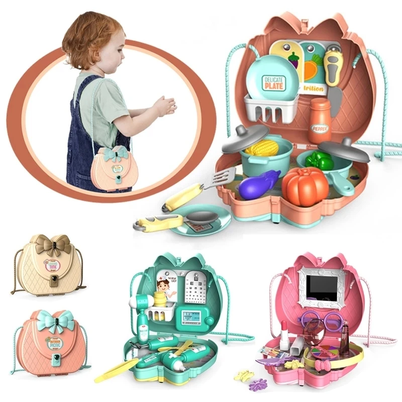 Kid's Simulation Kitchen Foods Plastic Toys Pretend Play Doctor Props Girls Make Up Game Play House Set Shoulder Bag Girls Toys
Kid's Simulation Kitchen Foods Plastic Toys Pretend Play Doctor Props Girls Make Up Game Play House Set Shoulder Bag Girls Toys