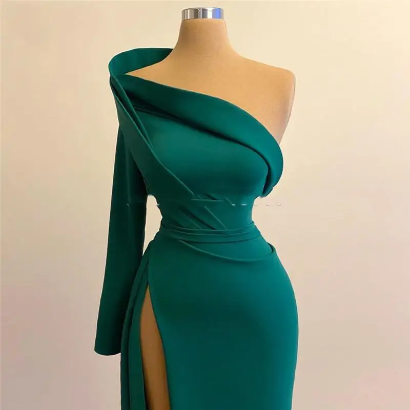 High Split Mermaid Evening Dresses One Shoulder Long Sleeve Party Gowns Pageant Celebrity Prom Dresses Vestidos De Fiesta платье
High Split Mermaid Evening Dresses One Shoulder Long Sleeve Party Gowns Pageant Celebrity Prom Dresses Vestidos De Fiesta платье