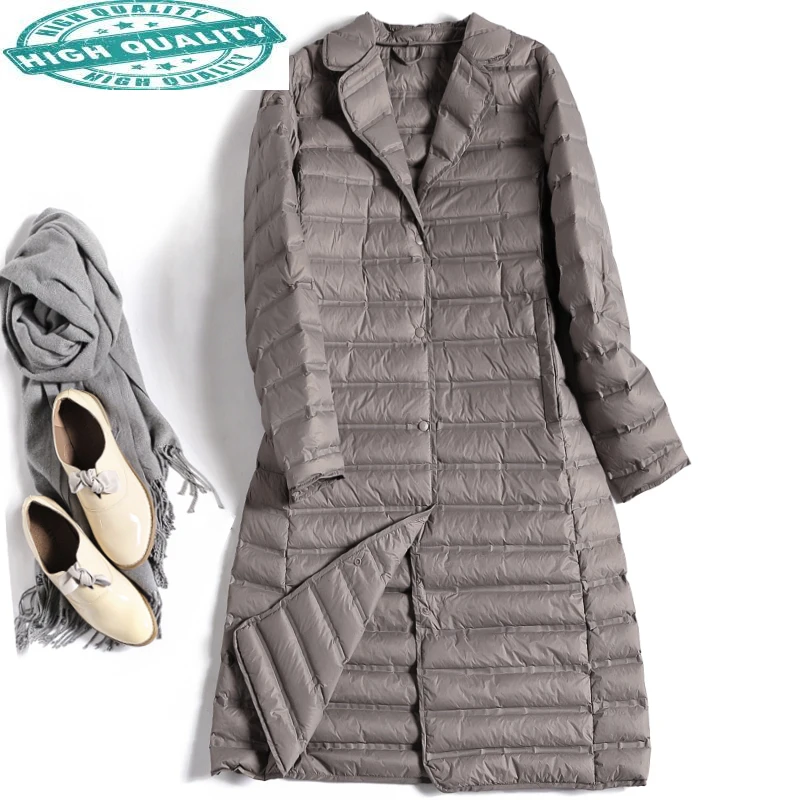 Thin Ultra Down Jacket Women Autumn Winter Long Puffer Duck Down Coat Female Jacket Doudoune Femme Hiver KJ3827
Thin Ultra Down Jacket Women Autumn Winter Long Puffer Duck Down Coat Female Jacket Doudoune Femme Hiver KJ3827