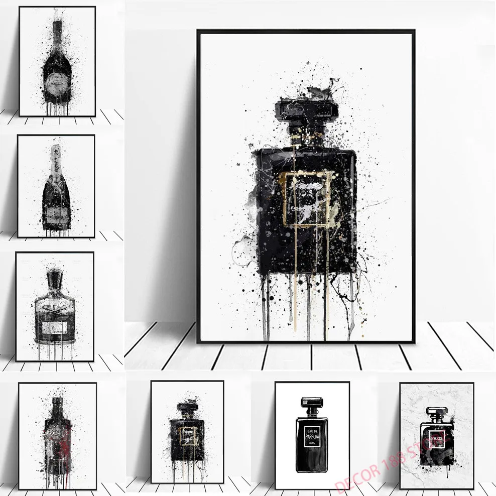 Fashion Canvas Painting Wall Art Aesthetics Decor Black White Perfume Bottle Woman Room Bedroom Decoration HD Posters and Prints
Fashion Canvas Painting Wall Art Aesthetics Decor Black White Perfume Bottle Woman Room Bedroom Decoration HD Posters and Prints
