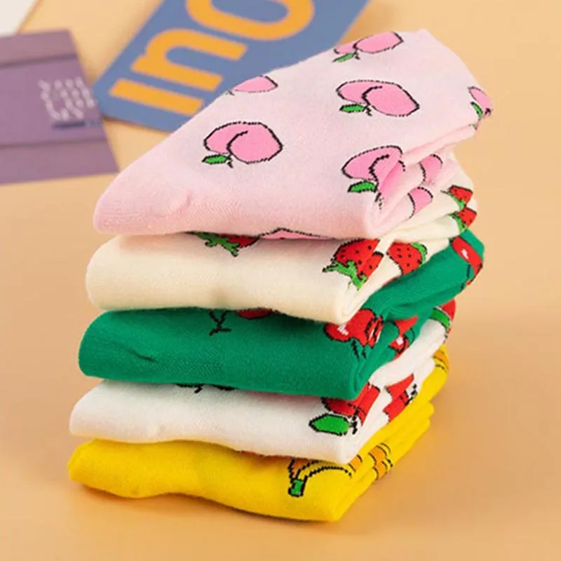 Creative Funny Socks Cotton Fruit Peach Strawberry Banana Cherry Socks Women Happy Cute Socks Skarpetki Calcetines Divertidos 
Creative Funny Socks Cotton Fruit Peach Strawberry Banana Cherry Socks Women Happy Cute Socks Skarpetki Calcetines Divertidos