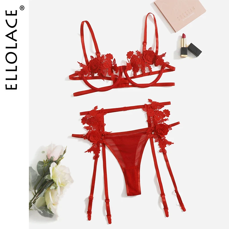 Ellolace Sensual Exotic Costumes Hollow Out Open Bra Erotic Lingerie Hot Sexy Christmas Outfit Sissy Red Thong 3-Piece Sets
Ellolace Sensual Exotic Costumes Hollow Out Open Bra Erotic Lingerie Hot Sexy Christmas Outfit Sissy Red Thong 3-Piece Sets