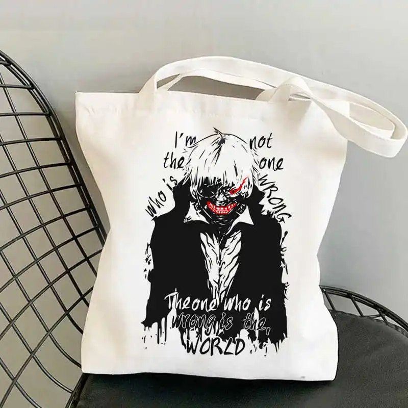 

Tokyo Ghoul shopping bag canvas handbag shopper jute bag bolso bolsas de tela bag sac cabas bolsa compra sacola net sac tissu