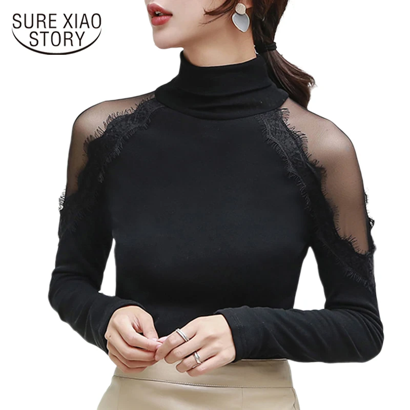 Autumn Long Sleeve Lace Blouse Women Spring New Fashion Solid Blouse Women Casual Office Lady Turtleneck Slim Women Shirts 11093
Autumn Long Sleeve Lace Blouse Women Spring New Fashion Solid Blouse Women Casual Office Lady Turtleneck Slim Women Shirts 11093