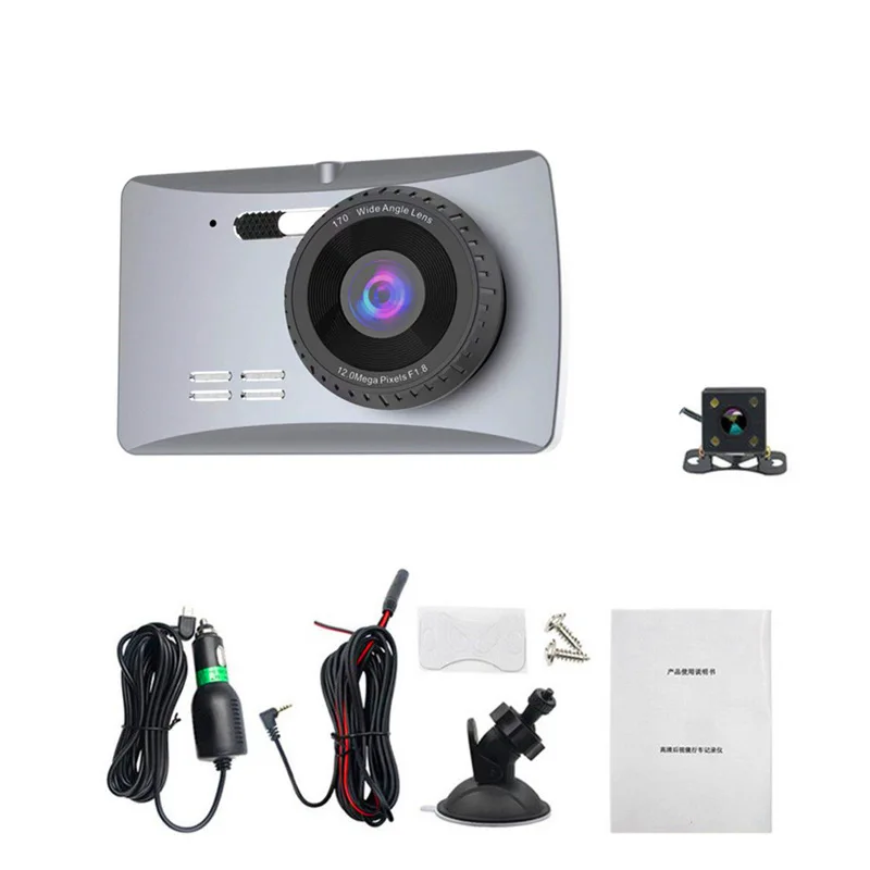 3.6 inch IPS HD 1080P driving recorder front and rear dual lenses support reversing image parking monitoring V6
3.6 inch IPS HD 1080P driving recorder front and rear dual lenses support reversing image parking monitoring V6