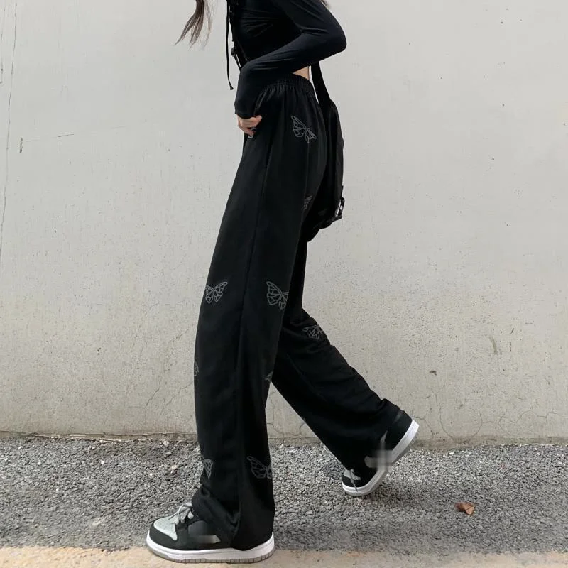 KOSAHIKI 2021Korean Cargo Pants Casual Loose Women Trousers Butterflies Print Chic Straight Pants Fashion All-match 11a194
KOSAHIKI 2021Korean Cargo Pants Casual Loose Women Trousers Butterflies Print Chic Straight Pants Fashion All-match 11a194