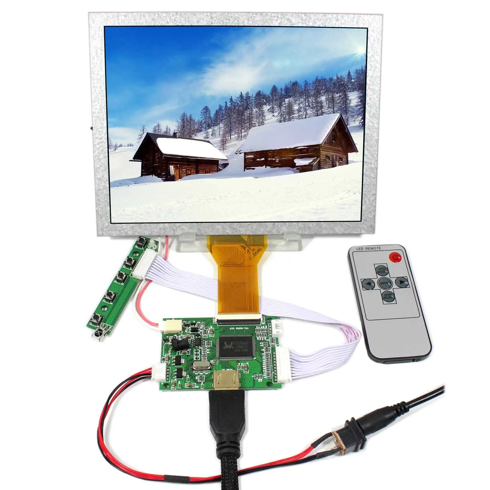 

HD-MI LCD Board 8" TTL EJ080NA-05A 800X600 LCD Screen Used in any embedded systems, GPS ,Industrial Device,Security Equipment